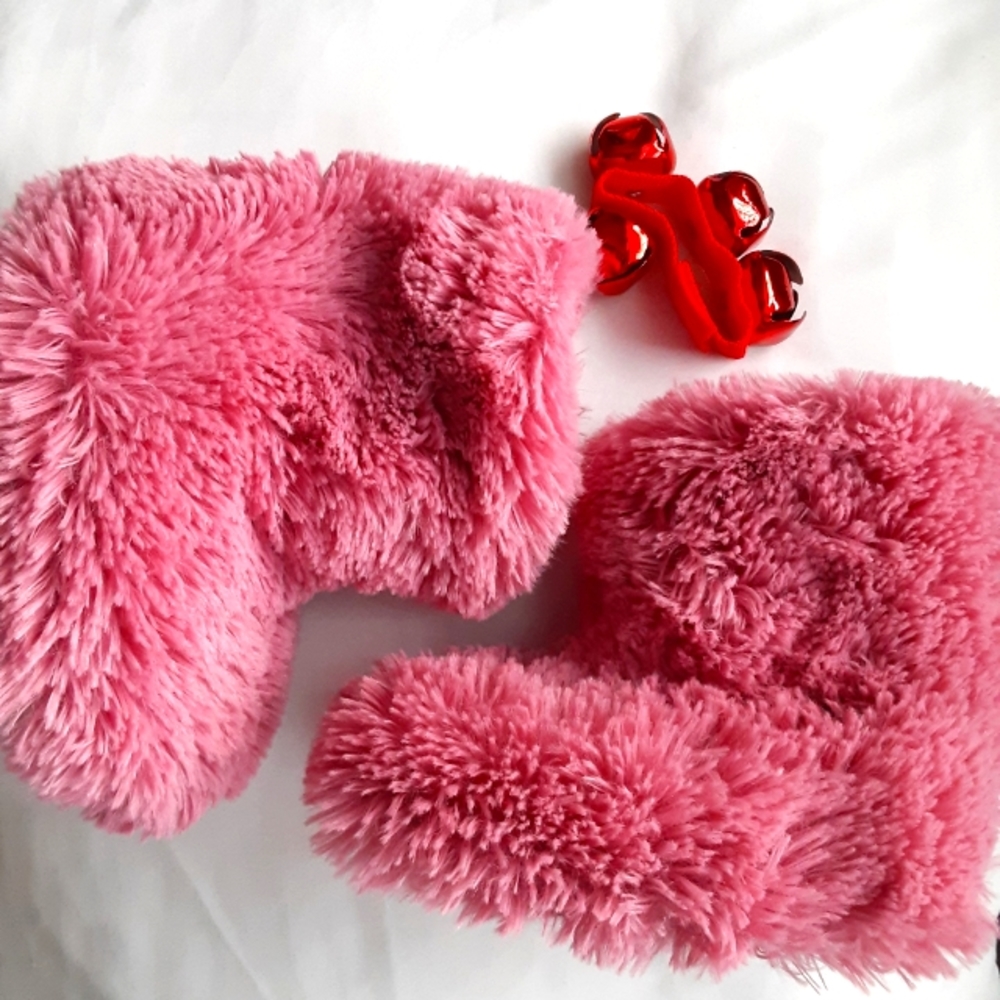 ROOTS Faux Fur House Booties Size 7/8